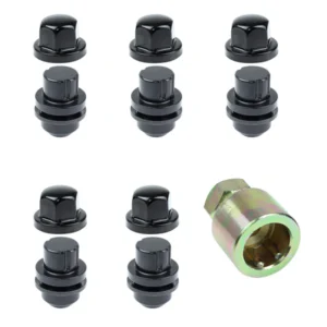 Wielmoerslot set 5-stuks Classic DEFENDER voor lichtmetalen velgen in gloss black